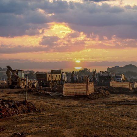 city of Johannesburg in Gauteng South Africa new developments at sunrise